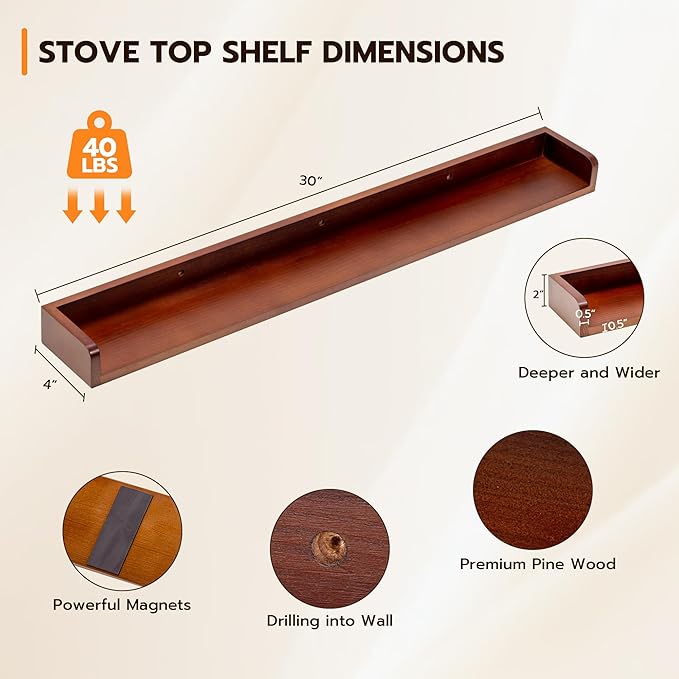 Fun Memories Magnetic Stove Top Shelf, 30