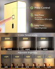 Battery Powered Wall Sconce Lights Set of Two: Gold Rechargeable Wall Lights with Remote, Wireless LED Wall Mounted Lights, 360° Rotation Magnetic Cordless Scone Lighting for Bedroom Living Room