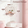 Afuly Floating Shelves for Wall, Cute Heart Wall Shelf Pink Funky Organizer Small Hanging Trinket Storage Aesthetic Room Decor for Bedroom Bathroom Hallway Entryway Vanity, Rose Gold