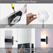 Lightess Modern Wall Sconce 12W Indoor Acrylic Modern Wall Light Set of 2 LED Wall Lamp for Hallway Living Room Corridor Bedroom, Warm White