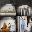 Under Cabinet Lighting, 84 LED Motion Sensor Light Indoor Rechargeable, 3200mAh Closet Lights Battery Operated for Kitchen Cabinets, Shelves, Walls