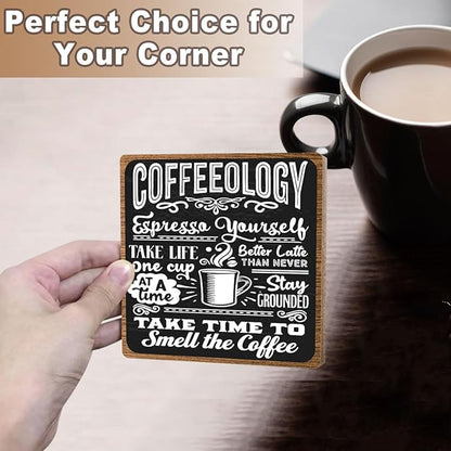 Funny Coffee Bar Accessories - Table Decorations & Desk Shelf Cubicles for Coffee Bar Decoration