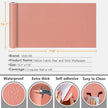 VEELIKE Peach Pink Wallpaper Stick and Peel Thick Pink Peel and Stick Wallpaper for Girls Bedroom Dorm Nursery 15.7''x118'' Removable Self Adhesive Blush Peach Contact Paper for Cabinets Drawers Walls
