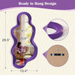Wavy Wall Mirror for Girly Nursery Bedroom Decoration, 13.8x29.7 Noble Cloud-Shaped Decorative Funky Mirrors for Modern Classical Home Office Living Room Housewarming Birthday Gift (Purple)