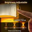 DORESshop LED Night Light[4 Pack], Night Lights Plug into Wall, 3 Level Brightness Adjustable Plug in Night Light, Dusk to Dawn Sensor Nightlights for Adults,Bedroom,Bathroom,Hallway, Amber