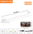 18'' Clear Acrylic Bookshelf 2 Pack, Acrylic Floating Book Shelves, Wall Mounting Invisible Ledge Book Shelf