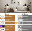 Battery Operated Wall Sconce Set of 2,Rechargeable Wall Lights with Remote Control,Black Gold Modern Wall Sconces Dimmable,15 Colors,Wireless LED Wall Lamp for Bedroom Living Room Farmhouse Hallway
