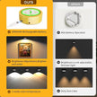 3 Pack Picture Lights for Wall, Rechargeable Battery Operated wall lights, Picture Frame lights with 3 Lighting Modes, Wireless Magnetic Painting Light with Remote Control Timer (Golden, 3 Pack)