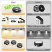 3 Pack Picture Light for Wall with 1200mAh Rechargeable Battery Operated Lights Remote Dimmable Timer Painting Light Magnetic 3 Adjustable Lighting RGB Modes Wall Decor Lights for Living Room (Black)