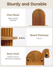 Bamworld Boho Wall Decor Plant Wall Shelf Mid Century Modern Decor Hanging Plant Shelf 2-Tier Wooden Floating Shelves for Home Bathroom Bedroom Living Room Office Holding Planter Decoration Walnut