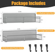 Magnetic Spice Rack for Refrigerator, 2 Pack Metal Magnetic Shelf Grey, Moveable Spice Organizer with Hooks, Super Magnetic Fridge Shelf for Kitchen Organization and Storage
