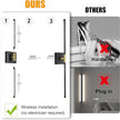 40 Inch Battery Operated Wall Sconce Set of Two, Dimmable Wall Sconces with Remote Control, Black Gold Rechargeable Sconces, Modern Wireless Wall Lights for Bathroom, Bedroom,Living Room