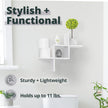 Greenco Criss Cross Intersecting Floating Shelf, Easy-To-Assemble Floating Wall Mount Shelves for Bedrooms and Living Rooms, Espresso Finish