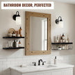 3 Pack Bathroom Shelves 24 inches Long Over Toilet, Wall Mounted Rustic Wood Floating Shelves for Bathroom, Toilet Paper Storage, Small Farmhouse Decor Hanging Shelf for Living Room, Kitchen, Black