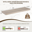 36 Inch Floating Shelves, 3D Textured Wood Grain, 36