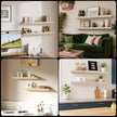 Floating Shelves for Wall, Bathroom Shelves Over Toilet, Wall Shelves & Book Shelf for Room, Hanging Shelf, Modern Wooden Mounted Floating Shelves, 36x7x1.5 in (Oak, Set of 2)