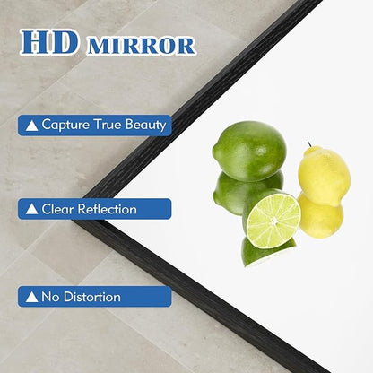 Bathroom Vanity Mirror 24x36 Inch, Matte Black Rectangle Bathroom Mirror, Anti-Rust, 4MM Tempered Glass, Wall-Mounted Mirror, Hangs Horizontally or Vertically for Bathroom & Bedroom