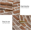 Okydoky Peel and Stick Wallpaper, Brown Brick Wallpaper for Home Decoration, Contact Paper Stick and Peel Backsplash, Vinyl Self Adhesive Wall Paper for House, Workshop&Office, 17.3