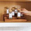 KitchenEdge Expandable Spice Rack Organizer for Cabinet, 3-Tier Shelf for Spice Organization (11” to 22”), Fits 36 Spice Jars, Seasoning and Pantry Storage, Non-Slip Feet, 100% Acacia Wood