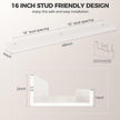HBlife 48 Inches Invisible Wall Floating Bookshelf for Kids and Nursery, Clear Acrylic Shelves for Figures, 16 Inch Stud Spacing Long Large Picture Ledge Shelf for Photo Frames, 4 Pack (5MM Thick)