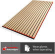 Art3d 6-Piece Wood Slat Acoustic Panels for Stylish Decor and Noise Reduction, 3D Textured Panel for Ceiling and Wall, Walnut