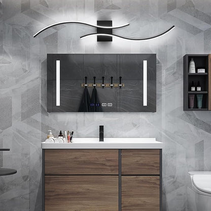 CANEOE Modern Led Wall Light, Black Indoor Led Wall Sconce Lighting, Bathroom Vanity Light Fixtures Over Mirror for Living Room Hallway Bedroom Bedside Wall Lamp (Black, 6000K, 2 Packs,Hard-Wired)