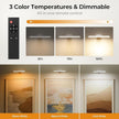 FULEN Picture Lights Battery Operated, Rechargeable Picture Frame Lights for Wall, LED Cordless Wall Lights for Arts,Paintings,Gallery&Dartbord Lighting, Remote Control,White