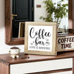 Wood Coffee Sign Coffee Bar Love Is Brewing Handmade Wood Coffees Decor Square Kitchen Wall Art Office Decor Rustic Cafe Bar Decoration Sign Coffees Plaque For Home Kitchen Decoration 5.9x5.9 Inch