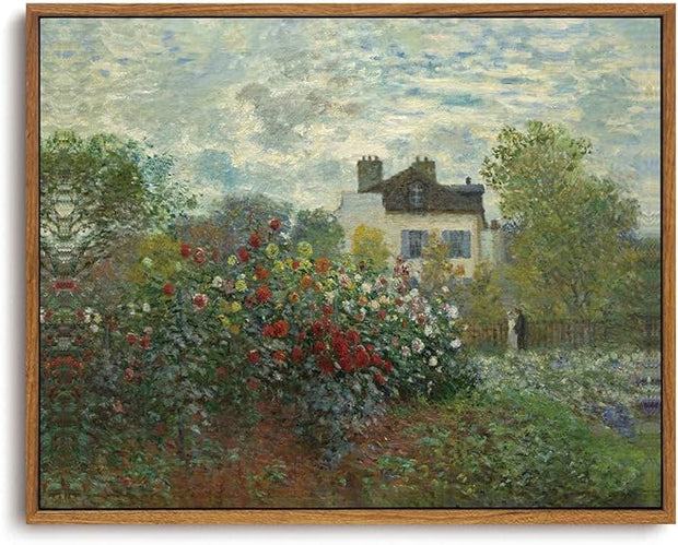 OIQArtOIQ Vintage Landscape Canvas Wall Art Framed Natural Scenery Painting Artwork Prints France Country Wilderness Farmhouse Decor Pictures Kitchen Bedroom Living Room Bathroom
