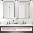 Fabuday Black Bathroom Mirror for Over Sink - 24x36 Wall Mirror with Matte Metal Frame, Big Rounded Rectangular Vanity Mirrors for Bedroom, Living Room, Entryway, Horizontally/Vertically