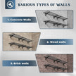 4 Pack Heavy Duty Garage Wall Shelving Set (1.5x4ft), Wall Mounted Garage Shelves 1400lbs Capacity, 18