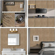 Arthome 17''x120'' Wood Slat Wallpaper Peel and Stick self Adhesive Wood Wallpaper PVC Vinyl Decorative Removable Wallpaper Waterproof Faux Wood Grating Stripe Contact Paper for Living Room Bedroom