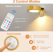 6Pcs Rechargeable Picture Lights,13 RGB Color Magnetic Led Wireless Art Display Light Battery Operated Wall Lights for Pictures with Remote Dimmable and Timer, for Picture Frame Paintings-RGB Gold