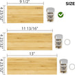 AMBIRD Bamboo Spice Drawer Organizer with Non-slip Mat,4 Tier - 2 Set Jar Spice Rack Tray From 9.5''to 19'', Seasoning Organizer for Kitchen,Cabinet,Drawers,Countertop