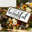 Difficult Roads Often Lead to Beautiful Destinations Sign, Motivational Wood Sign, Decorative Signs and Plaques for Home Office Decor, Rustic Tabletop Shelves Decoration