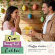 4 Pcs Easter Decorations for Home Easter Tier Tray Decor Bunny Coffee Sign Coffee Bar Station Decor Rustic Farmhouse Decorations for Home Kitchen Office Shelf Tabletop Centerpieces
