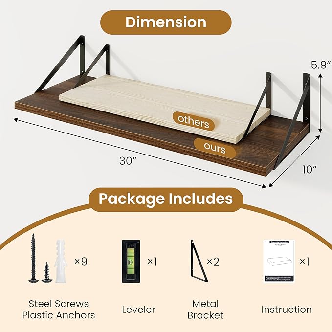 Deep Floating Shelves for Wall,30