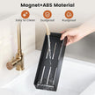 Magnetic Spice Rack for Refrigerator,6 Pack Magnetic Shelf,Fridge Magnet Organizer with Paper Towel Holder,Utensils Racks,Hook Rack,Deepened Basket,Fridge Organizers and Storage Black(6 Pack)