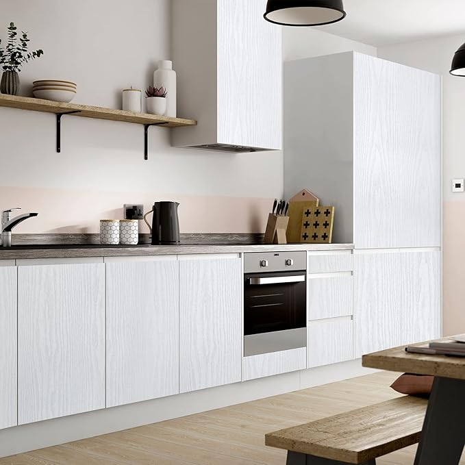 Abyssaly White Wood Contact Paper 17.7