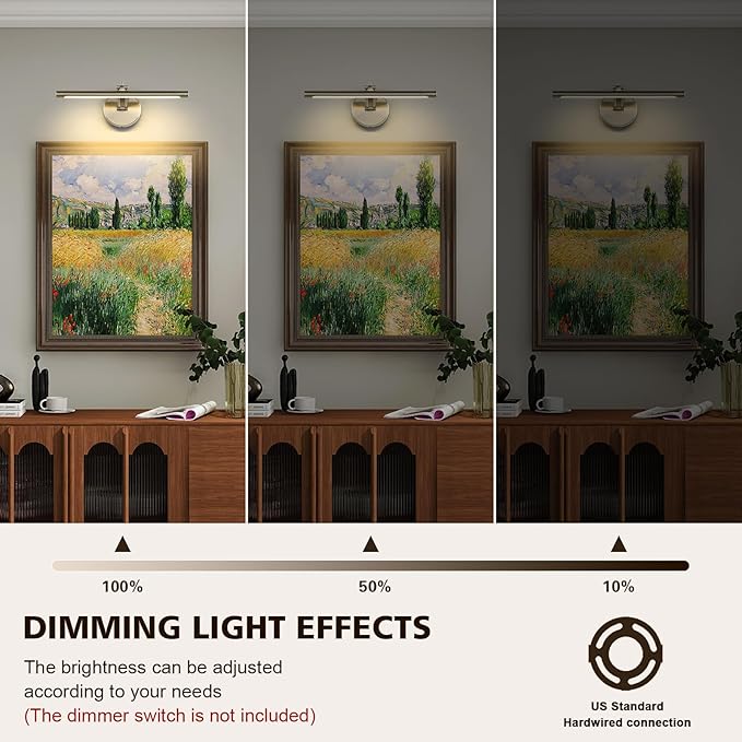 Dimmable Picture Light Hard Wired 15.75
