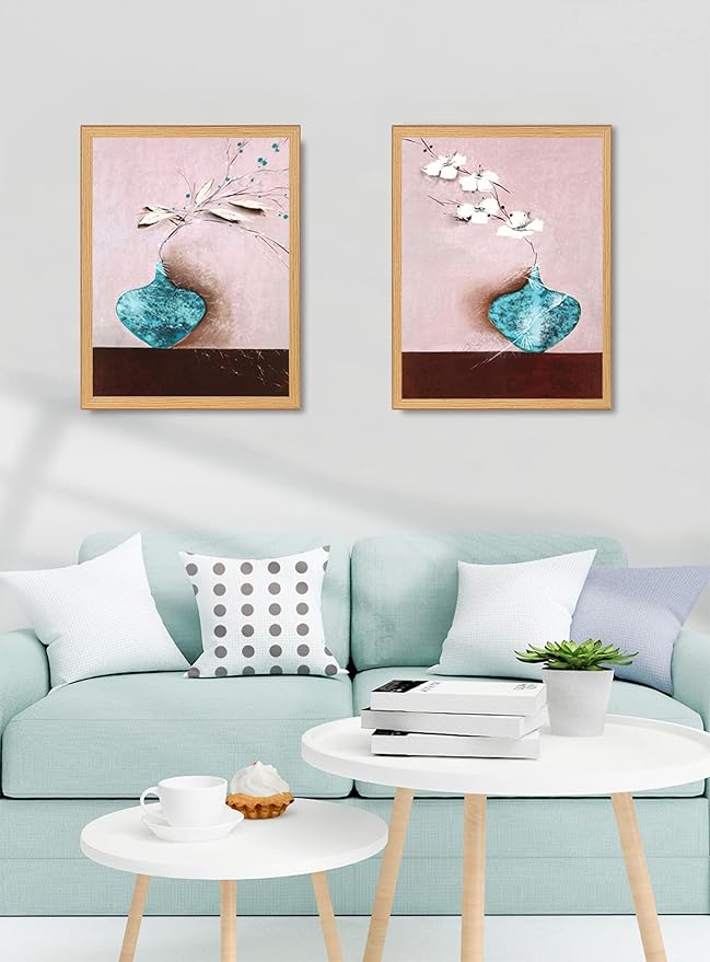 16x20 Frames Set of 3, 16x20 Picture Frames for Wall, Wooden Poster Frames with Plexiglass for Prints, Poster, and Art (Natural Wood)