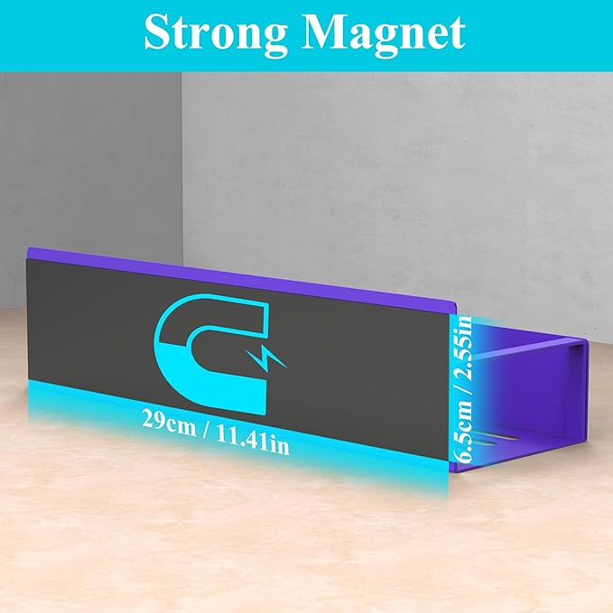 4 Pack Magnetic Spice Storage Rack Organizer for Refrigerator and Oven, Purple Fridge Organizers and Storage