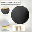 PROHOMEWARE Gold Round Bathroom Mirrors, 28 inch Circle Wall Mounted Hanging Mirror for Entryway, Living Room, Hallway, Bathroom, Bedroom