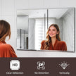 Rectangular Beveled Bathroom Mirrors, 28X36 inch Square Frameless Mirror, Rectangular Frameless Mirrors，Beveled Bathroom Mirror。