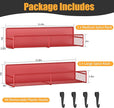 Magnetic Spice Rack for Refrigerator, 2 Pack 100% Metal Strong Magnet Shelf, Space Saving Spice Organizer W/ Hooks, Movable Magnetic Fridge Shelf, Kitchen Home Laundry Room Storage Organization, Red