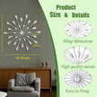 ZEXUIRU 3 Pack Silver Sunburst Wall Decor – Metal Crystal Wall Art with Sparkling Rhinestones, 14’’/18 Inch Starburst Wall Hanging Set for Living Room Bedroom Bathroom – Modern Bling Home Decorations