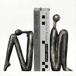 Book Ends for Shelves, Artistic Resin Sculpture Book Stoppers, Minimalist Home Office Decorative Gift for Book Lovers & Designers, Perfect for Bookshelf & Desk Organization, Set of 2
