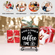 Coffee Bar Decor Sign, Rise & Shine It's Coffee Time Sign With Stand For Farmhouse Home Kitchen Table, Wine Sign For Farmhouse Home Kitchen Office Bar Shelf Table, Gifts For Family Friend Coworker