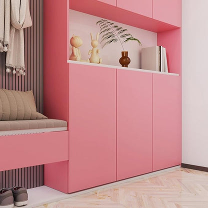 Livelynine Bright Pink Wallpaper Peel and Stick Matte Pink Contact Paper Waterproof Self Adhesive Wallpaper for Bedroom Girls Room Coral Vinyl Wrap for Cabinets Desk Classroom 15.8x78.8 Neon Cherry