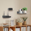 Steel Floating Shelves for Wall,Small Wall Shelf，Suitable for Bedroom, Living Room, Bathroom, Kitchen, Office (Grey, 11.81x8.46 in)
